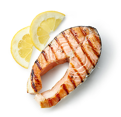 Image showing grilled salmon steak