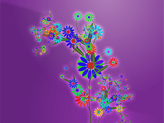 Image showing Floral nature themed design illustration