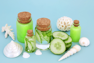 Image showing Cucumber Skin and Body Care Plant Based Beauty Treatment