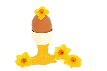 Image showing Fresh Egg for Breakfast in Cute Egg Cup 