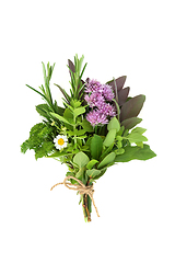 Image showing Organic Herb Bouquet for Healthy Food Seasoning