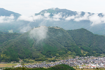 Image showing Japanese Takeda Castle on mountain