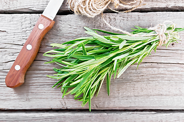 Image showing Rosemary fresh on the board top