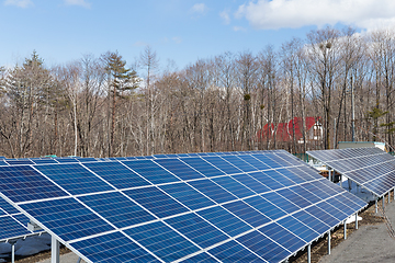 Image showing Solar panel system in countryside