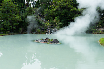 Image showing Shiraike Jigoku, hot springs in Beppu of Japan