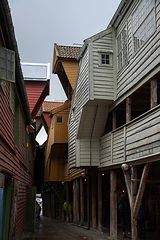 Image showing Bryggen at Bergen, Hordaland, Norway