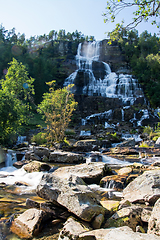 Image showing Tvindefossen, Hordaland, Norway