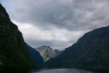 Image showing Naeroyfjord, Sogn og Fjordane, Norway