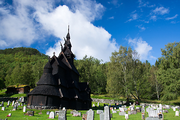 Image showing Borgund Stave Church, Sogn og Fjordane, Norway