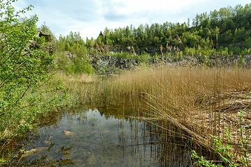 Image showing abandoned flooded quarry, Czech republic