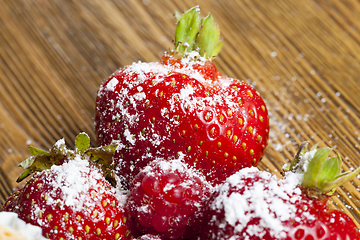 Image showing Strawberries and sugar