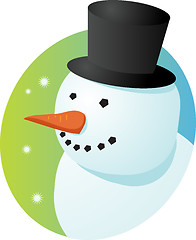 Image showing Smiling snowman