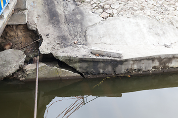 Image showing destroyed part of structure