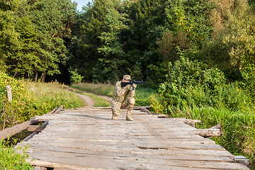 Image showing Soldier with a rifle