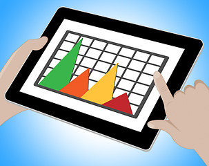 Image showing Graph Online Means Graphs Forecast 3d Illustration