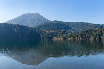 Image showing Mount Kirishima and blue sky