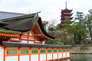 Image showing Traditional Japanese Itsukushima shrine