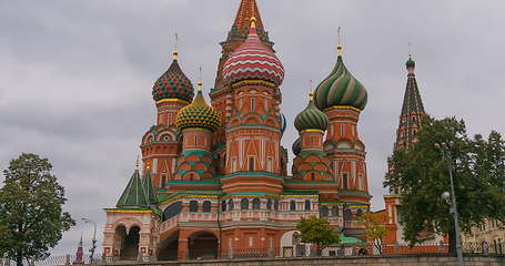 Image showing Saint Basil\'s (Resurrection) Cathedral tops on the Moscow Russia. Red Square.