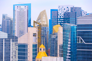 Image showing Density business skyscraper downtown Singapore