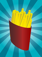 Image showing French fries illustration