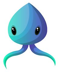Image showing Blue meduza monster illustration vector on white background