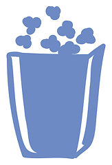 Image showing A flat popcorn image vector or color illustration