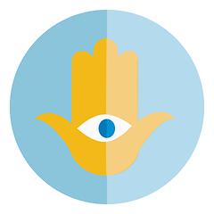 Image showing The Egypt evil eye Hamsa hand vector or color illustration