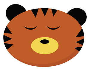 Image showing Sleeping tiger vector or color illustration