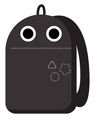 Image showing A monster backpack, vector or color illustration.