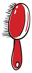 Image showing A handy red hairbrush vector or color illustration