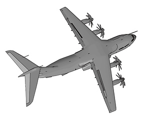 Image showing Powered aircraft its working vector or color illustration