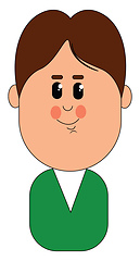 Image showing Cartoon character of a smiling boy vector or color illustration