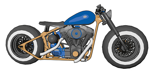 Image showing Rush bike driving problem vector or color illustration