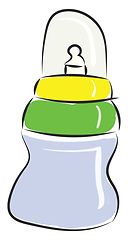 Image showing nipple with milk vector or color illustration