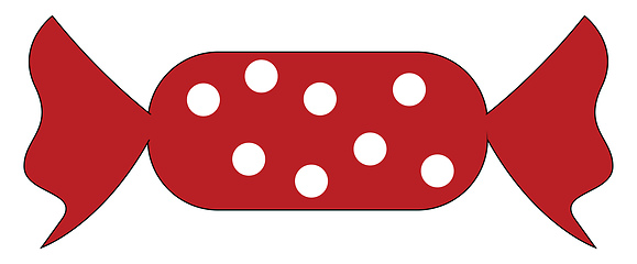 Image showing Red color candy, vector or color illustration.