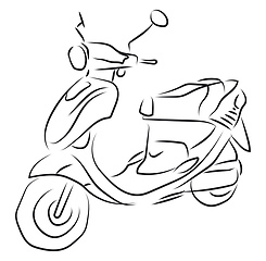 Image showing Scooter sketch illustration vector on white background 