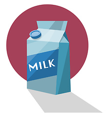 Image showing Milk Pouch vector color illustration.