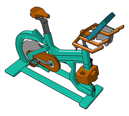 Image showing A stationary cycle vector or color illustration