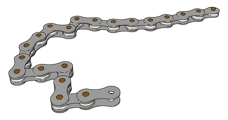 Image showing The bike chain object vector or color illustration