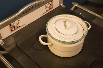Image showing Old metal cooking pot