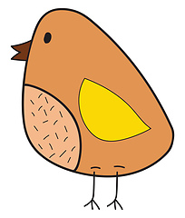 Image showing Chubby bird vector or color illustration