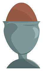 Image showing Egg in a egg holder vector or color illustration