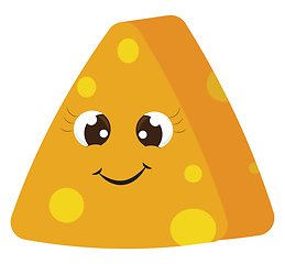 Image showing Image of cheese, vector or color illustration.