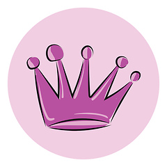 Image showing An icon crown, vector or color illustration.