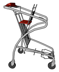 Image showing A folded cart object vector or color illustration