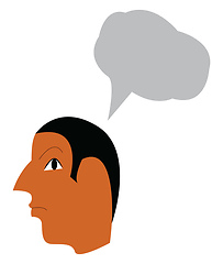 Image showing A man with thought vector or color illustration