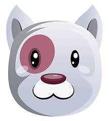 Image showing Simple white cartoon puppy vector illustartion on white backgrou