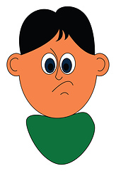 Image showing Mad boy vector or color illustration