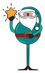 Image showing Santa Claus showpiece vector or color illustration