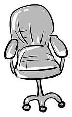 Image showing Gray chair for computer vector illustration 